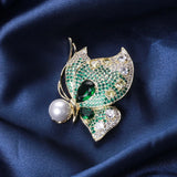 Butterfly Zirconia Brooch Coat Corsage