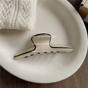 Khaki Geometric Acrylic Hair Clip for Women Girls Barrette Hair Claw