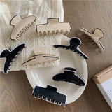 Khaki Geometric Acrylic Hair Clip for Women Girls Barrette Hair Claw