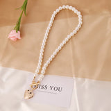 Choker Necklace Women Statement Love Necklace Pearl Heart Pendant