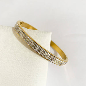Classic Crystal Cuff Bangles Bracelets For Women Opening Bangles