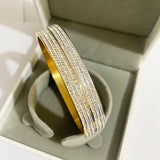 Classic Crystal Cuff Bangles Bracelets For Women Opening Bangles
