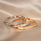Crystal Cuff Bangles Bracelets Opening Wedding Jewelry