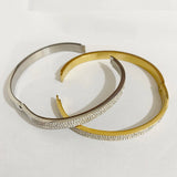 Classic Crystal Cuff Bangles Bracelets For Women Opening Bangles