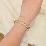 Crystal Cuff Bangles Bracelets Opening Wedding Jewelry