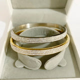 Classic Crystal Cuff Bangles Bracelets For Women Opening Bangles