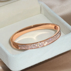 Crystal Cuff Bangles Bracelets Opening Wedding Jewelry