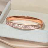 Crystal Cuff Bangles Bracelets Opening Wedding Jewelry