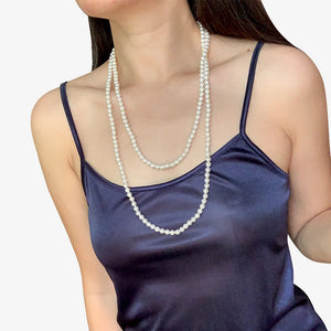 Pearl Necklace 925 Silver Chain for Women