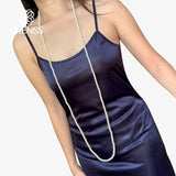 Pearl Necklace 925 Silver Chain for Women