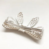 Pearl Paved Hair Clips Metal Pinch Cock Bowknot Headdress