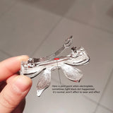 Pearl Paved Hair Clips Metal Pinch Cock Bowknot Headdress
