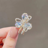 Crystal Flower Hairpin Bangs Clip Hair Accessory