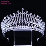 Crystal Queen Crown Wedding Headwear Bridal Jewelry Women's Birthday Party Crown