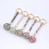 Crystal Round Ball Keychain Rhinestone Lanyard Bag Charm Car Key Ring Holder
