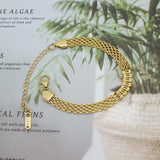 Crystal Web Chain Bracelet Stainless Steel Jewelry 18K Metal Women Accessories
