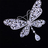 Yellow Crystal Butterfly Pins Brooches for Woman - Insect Jewelry