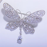 Yellow Crystal Butterfly Pins Brooches for Woman - Insect Jewelry