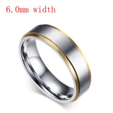 Custom Couple Rings 6mm/8mm Wedding Bands Stainless Steel Gift