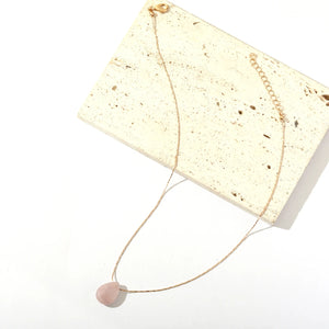 Dainty Opal Stone Pendant Necklace for Women