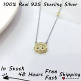 925 Sterling Silver Carton Bird Pendant Jewelry Ins Crown Clavicle Anime Collar
