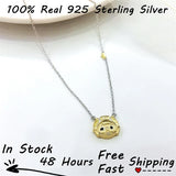 925 Sterling Silver Carton Bird Pendant Jewelry Ins Crown Clavicle Anime Collar