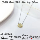 925 Sterling Silver Carton Bird Pendant Jewelry Ins Crown Clavicle Anime Collar