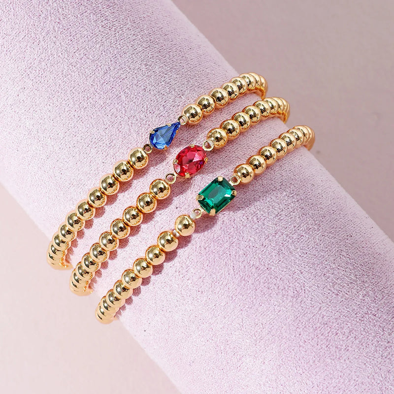 Delicate Multilayer Ball Beaded Bracelet Set