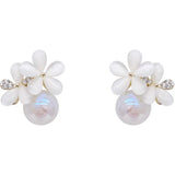 Opals Flower Beads Pendant Earrings for Women