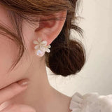 Opals Flower Beads Pendant Earrings for Women