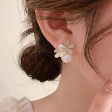 Opals Flower Beads Pendant Earrings for Women