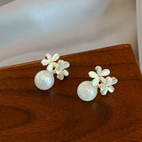 Opals Flower Beads Pendant Earrings for Women