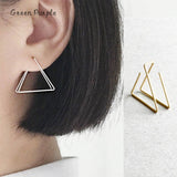 18k Filled Double Triangle Earrings for Women