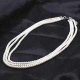 Dubai Jewelry Simulated Pearl Bridal Layered Necklace