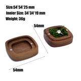 Engrave Logo Wood Ring Jewelry Storage Case For Earring Wedding Party