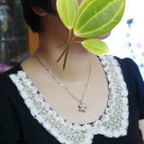925 Silver Necklace Starry Zircon Pendant Silver Clavicle Chain