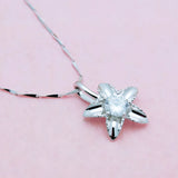 925 Silver Necklace Starry Zircon Pendant Silver Clavicle Chain