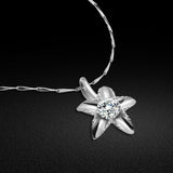 925 Silver Necklace Starry Zircon Pendant Silver Clavicle Chain