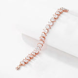 Female Silver Crystal Bracelet Tennis Chain for Birthday