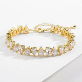 Female Silver Crystal Bracelet Tennis Chain for Birthday
