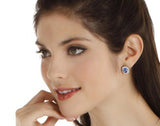 925 Sterling Silver Snowflake Stud Earrings High 5A Red Cubic Zirconia