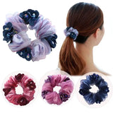 Organza Large Intestine Hair Ring Plum Blossom