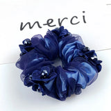 Organza Large Intestine Hair Ring Plum Blossom
