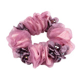 Organza Large Intestine Hair Ring Plum Blossom