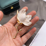 Flower Brooches Enamel Alloy Pins Women's Accessories