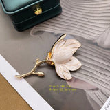 Flower Brooches Enamel Alloy Pins Women's Accessories