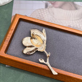Flower Brooches Enamel Alloy Pins Women's Accessories