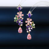 Butterfly Zircon Earrings 925 Silver Wedding Fine Jewelry