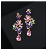 Butterfly Zircon Earrings 925 Silver Wedding Fine Jewelry