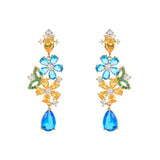 Butterfly Zircon Earrings 925 Silver Wedding Fine Jewelry